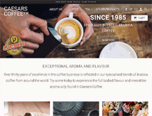 Tablet Screenshot of caesarscoffee.com.au